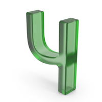 Green Plastics Ukrainian Letter Ч PNG & PSD Images
