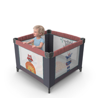 Toddler In Square Baby Playpen PNG & PSD Images
