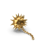 Gold Spiked Ball With Chain PNG & PSD Images