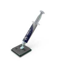 Arctic MX-5 Thermal Paste On CPU PNG & PSD Images