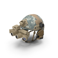 Helmet With Night Vision Goggles Grey Camo PNG & PSD Images