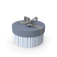 Round Gift Box With Ribbon PNG & PSD Images