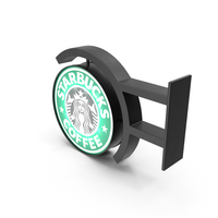 Starbucks Signage Wall Mounted Light On PNG & PSD Images