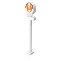 Tall Coffee Shop Drive Through Signage Light On PNG & PSD Images