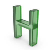 Green Plastic Ukrainian Letter Н PNG & PSD Images