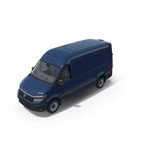 Volkswagen Crafter Van 2024 Blue Color PNG & PSD Images