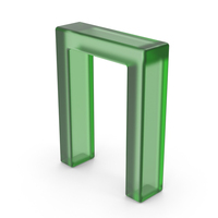 Green Plastic Ukrainian Letter П PNG & PSD Images