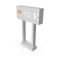 Coffee Shop Drive Thru Sign Light On PNG & PSD Images
