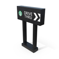 Starbucks Drive Thru Sign PNG & PSD Images