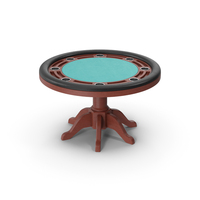 Wooden Poker Game Table PNG & PSD Images