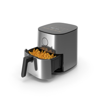 Air Fryer Steel with French Fries PNG & PSD Images