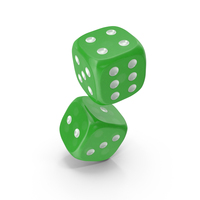 Flying Pair Dice Green PNG & PSD Images