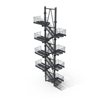 Modular Fire Escape Black PNG & PSD Images