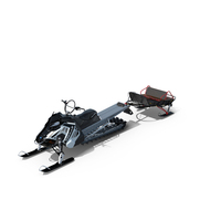 Polaris Snowmobile With Sled PNG & PSD Images