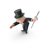 Mr Monopoly Handshake Pose PNG & PSD Images