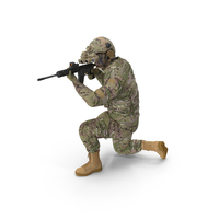 Soldier In Green Camo With Night Vision Aiming PNG & PSD Images
