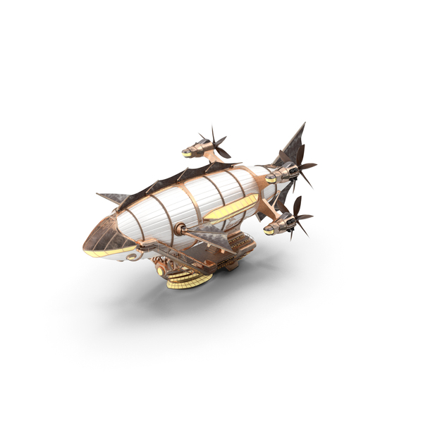 Steampunk Airship Fantasy Craft PNG & PSD Images