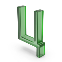 Green Plastic Ukrainian Letter Ц PNG & PSD Images