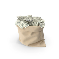 Money Bag Full Of Banknotes PNG & PSD Images