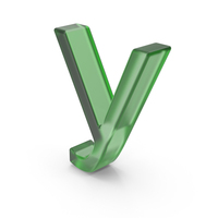 Green Plastic Ukrainian Letter Y PNG & PSD Images