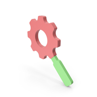 Gear Magnify Zoom Design PNG & PSD Images