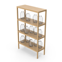 Storage Rack And Jars PNG & PSD Images