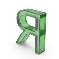 Green Plastic Ukrainian letter R PNG & PSD Images