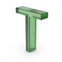 Green Plastic Ukrainian Letter Т PNG & PSD Images