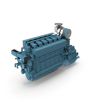 Marine Propulsion Engine Blue PNG & PSD Images