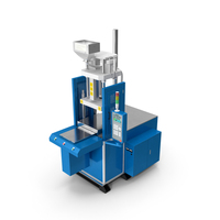 Vertical Plastic Injection Molding Machine Blue PNG & PSD Images