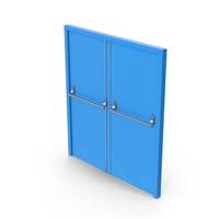 Blue Exit Door PNG & PSD Images