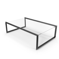Waterfall Glass Iron Coffee Table PNG & PSD Images