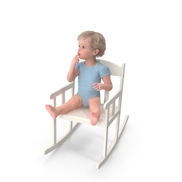 Boy Sitting In A Rocking Chair PNG & PSD Images