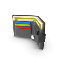 Cartoon Black Money Wallet PNG & PSD Images