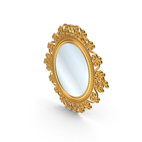 Brass Vintage Wall Mirror PNG & PSD Images