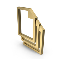 Stack Files Gold Icon PNG & PSD Images