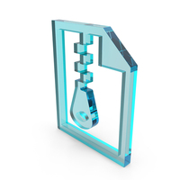 Zip File Glass Icon PNG & PSD Images