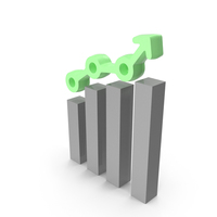 Bars With Arrow Growth PNG & PSD Images
