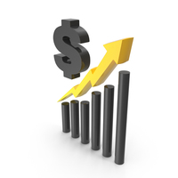 Dollar Growth Arrow Design PNG & PSD Images