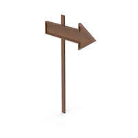 Wooden Direction Signboard PNG & PSD Images