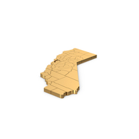 Gold California Map PNG & PSD Images