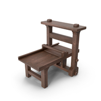 Antique Printing Press Model PNG & PSD Images