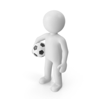 Stickman With Soccer Ball PNG & PSD Images