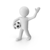 Stickman With Soccer Ball PNG & PSD Images