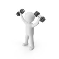 Stickman With Dumbbells PNG & PSD Images