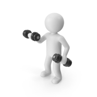 Stickman With Dumbbells PNG & PSD Images