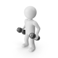 Stickman With Dumbbells PNG & PSD Images