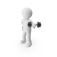 Stickman With Dumbbell PNG & PSD Images