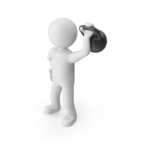 Stickman with Kettlebell PNG & PSD Images
