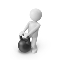 Stickman With Kettlebell PNG & PSD Images